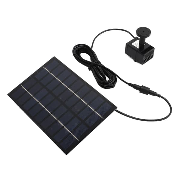 Solcellevandpumpe sæt 9V 1.8W Nem montering Anti-tilstopningsnet Solcelledam pumpe med dyser til havedam dekoration