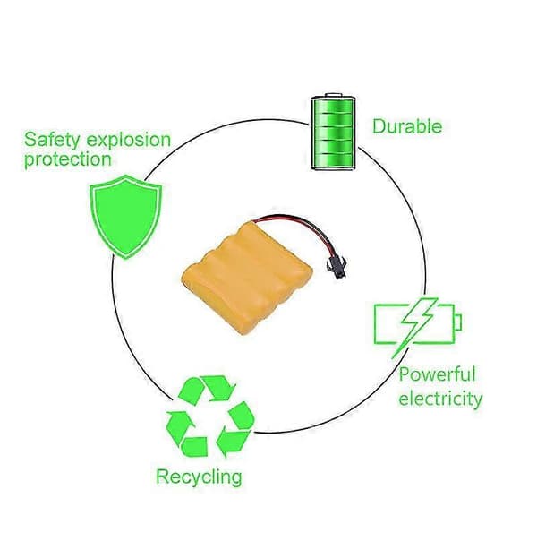2 st 4.8v 700mah Ni-cd Aa Batteripaket Uppladdningsbart Sm-2p Kontakt För Rc Bil Leksaker Dz