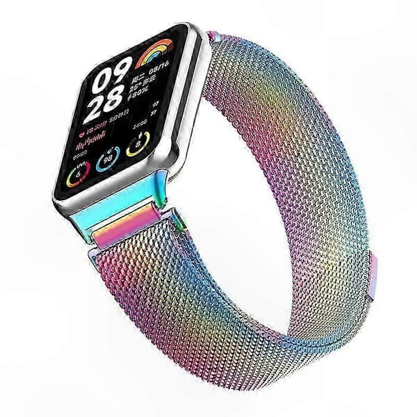 Magnetiskt rostfritt stål Milanese Loop-armband med kontakt för smarta aktivitetsmätare Multicolor Style G