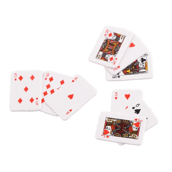 Miniatyr Spelkort 1/12 Dockhus Simulering Mini Papper Spelkort Speltillbehör