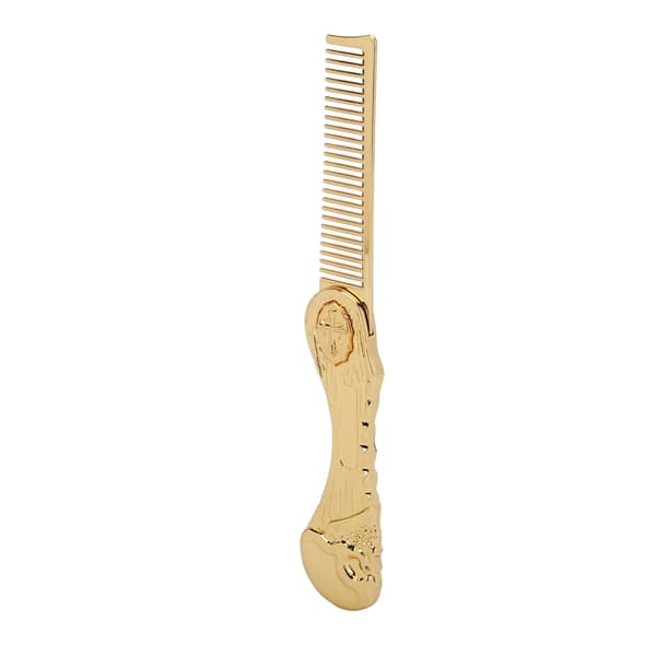 Foldbar Hårstyling Børste Zinklegering Forebyg Statisk Lommeolie Hårkam Frisørkam Guld