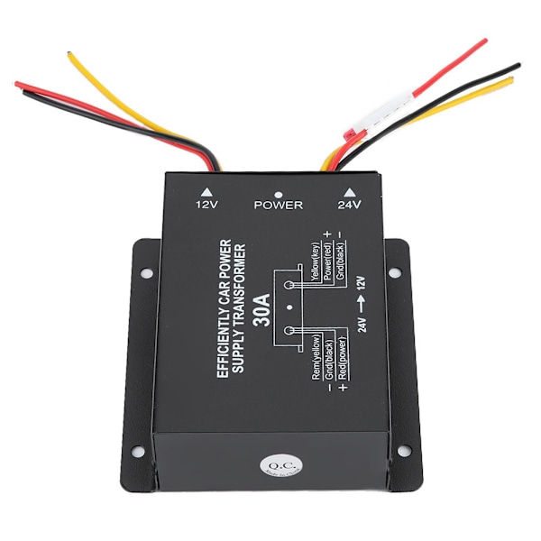 Auton DC-tehomuuntaja-invertteri DC 24V - 12V auton jännitteenalennin (30A)
