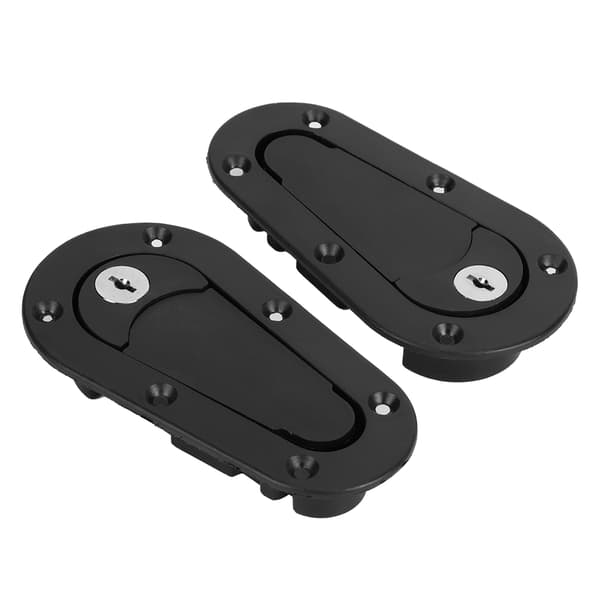 Kulfiber Racing Bil Hjelm Lås Universal Bonnet Lås Kit med Nøgler Sort
