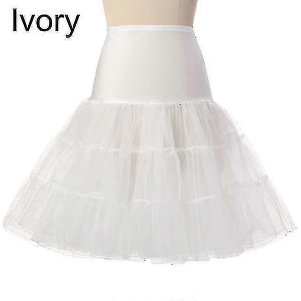 50'er Cosplay Underkjole Rockabilly Kjole Krinoline Til Kvinde Bryllup Brudekjole Rockabilly Tutu Ivory S