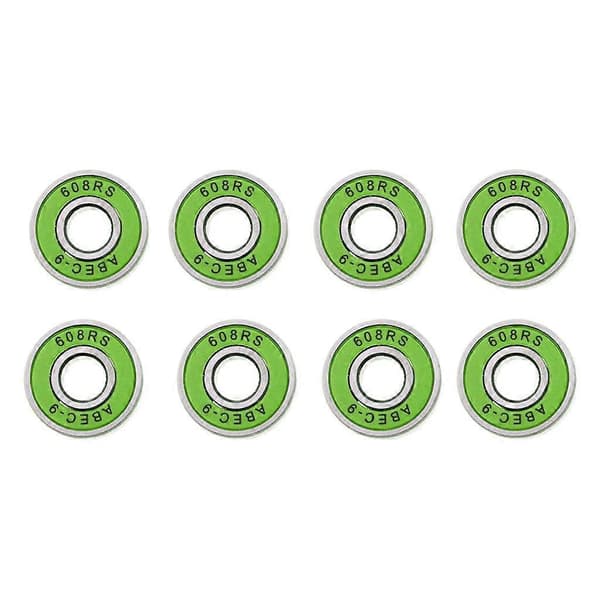 【03】16-pak friktionsfri Abec 9 skateboard- og rulleskøjtelejer Green