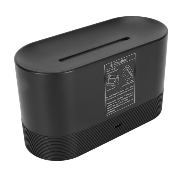 Eterisk oljediffuser 180ml USB Flamlampa Fin Mist Aromaterapi Diffuser Luftfuktare för Sovrum Vardagsrum Kontor Svart