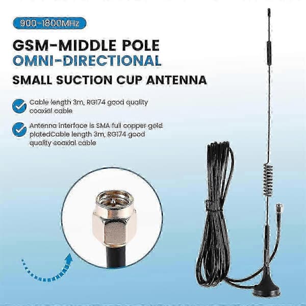 【03】5DBi-1090MHz-Antenne-ADS-B-Modem-Router-SMA-Han-MCX-Han-Til---