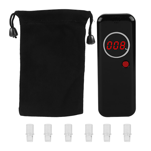 Rød LCD Mini Digital Alkoholtester med Baggrundsbelysning Professionel Politi Alkohol Detektor
