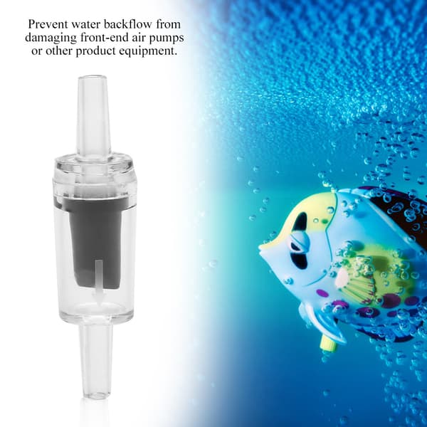 10 st Enkelriktad Backventil Akvarium Fisk Tank Syre Luftpump Backventil Svart