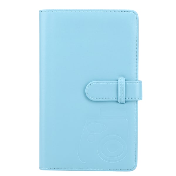 3in 96 Fickor PU Universal Fotoalbum Kortfodral Bankkort Förvaringsbok för mini11/8/9/7s/25/70/90 Direktkamera Fotografi blå