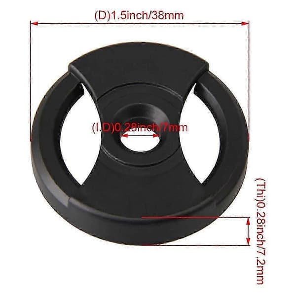 6 STK Sort 7 Tommer 45 RPM ABS Vinylplade Centerhul Adapter Udgave 0701