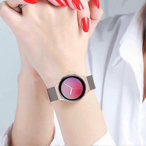 Rustfrit stålnetarmbånd til Vivoactive 3, Venu smartwatches Multicolor Rose Pink