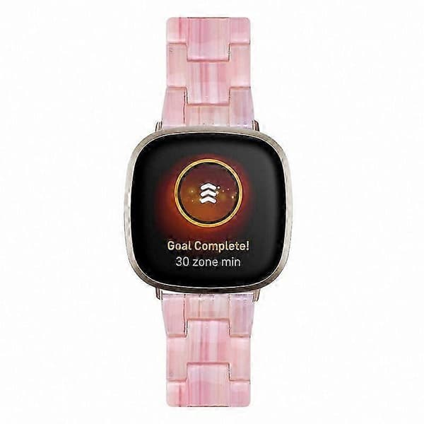 20 mm harpiksrem med spænde i rustfrit stål til Fitbit Versa 4/Sense 2 udskiftningsurrem Silk White
