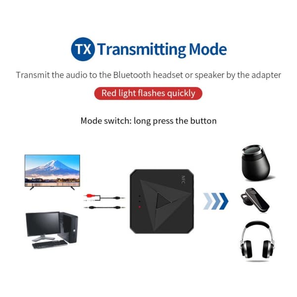 Bluetooth RCA/AUX-adapter – NFC-sensor