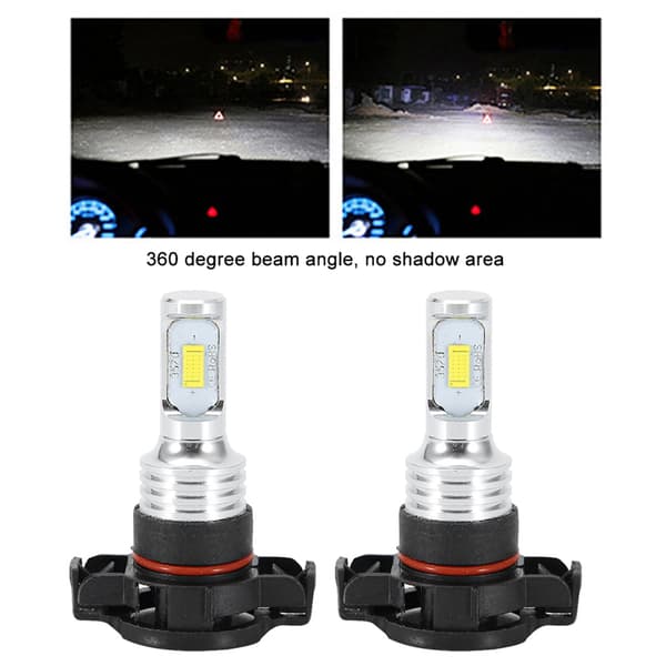 2 stk. 80W 6000K LED Forlygtepærer Kit til H16/5202 - Hvidt Lys