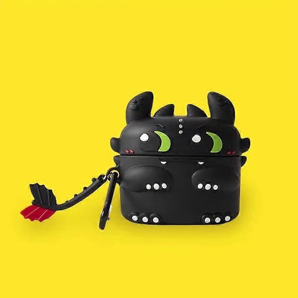 【03】Nightly Evil Cute Cartoon Headphone Case, AirPods New 3(4) Wireless Bluetooth Headphone Silicone Case.