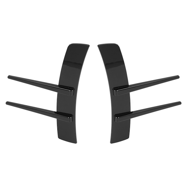 2 stk. Gloss Sort Frontkofanger Side Spoiler ABS Body Spoiler Canard Universal til Bil