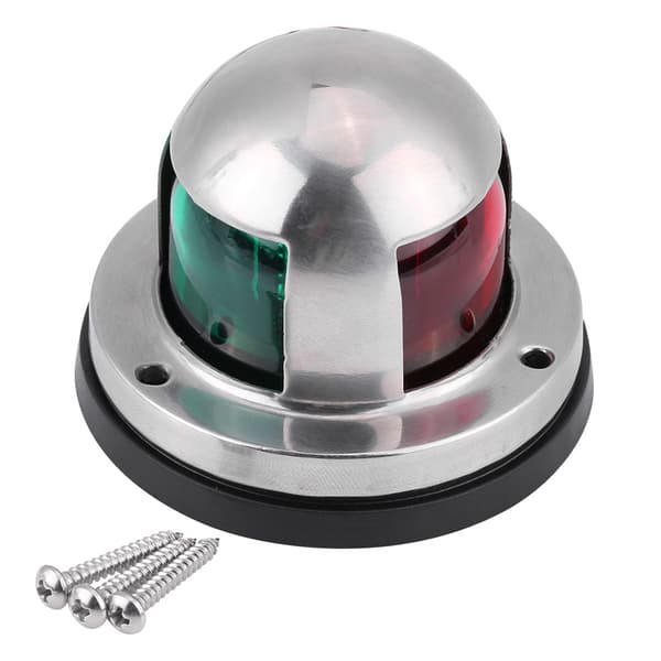 12V Marine Båd Rustfrit Stål LED Navigationssignal Lys - Rød & Grøn - Yacht Tilbehør