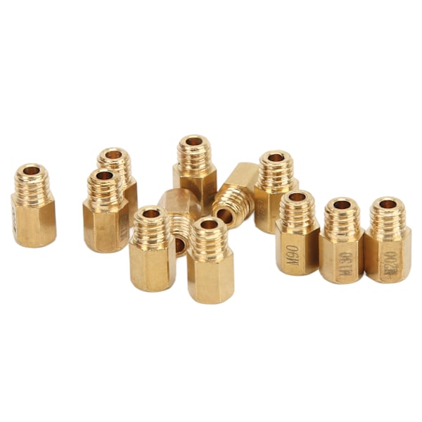 12st Förgasare Huvudmunstycke Kit 90‑200 Metall Guld Robusta Förgasarmunstycken för Mikuni VM TM TMX