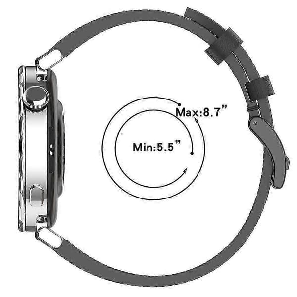 Til Huawei Watch GT 3 Pro 43mm Urrem 20mm Erstatningsrem i ægte okselæder Hvid