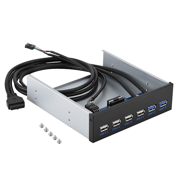 9PIn 19PIN til 2 * USB3.0 + 4 * USB2.0 6 Interface Metal Front Panel USB Hub