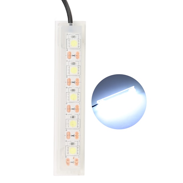 Akvarium LED-lampa Liten USB Betta Fisktank Vitt Ljus för Inomhus Akvarieväxter