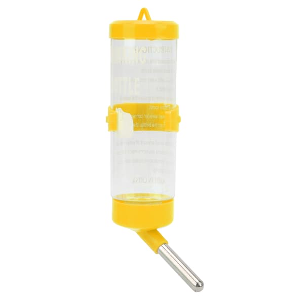 Hamster Vattenflaska Automatisk Droppfri Hamster Dricksfontän för Små Djur Gul 250ML