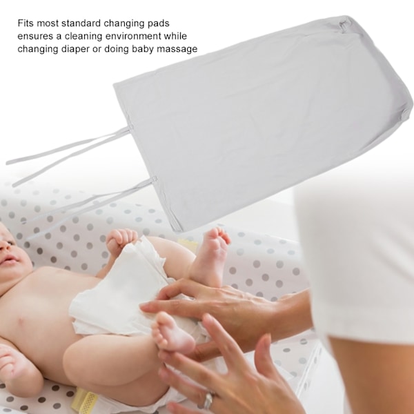 Baby Skötbordsöverdrag Mjukt Andningsbart Nyfött Spädbarn Skötbordsöverdrag Grå