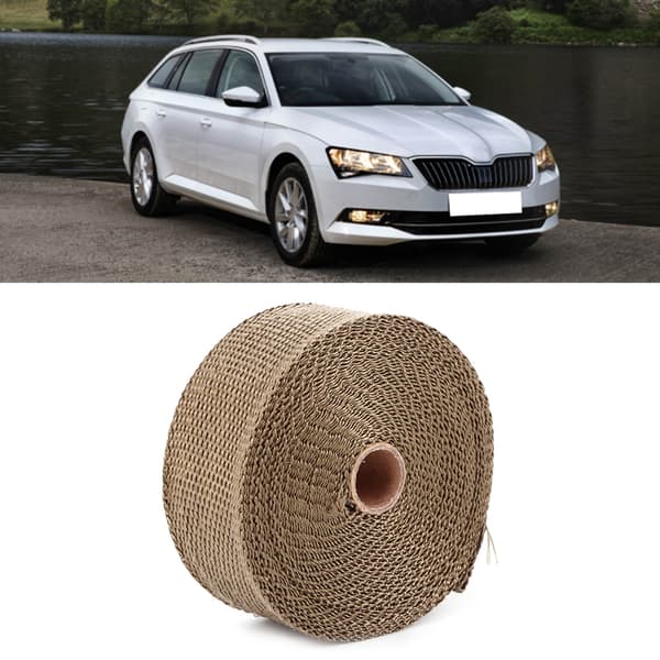 Bil Høj Varmeisolering Glasfiber Bil Udstødningsrør Wrap Tape Auto Tilbehør 10m