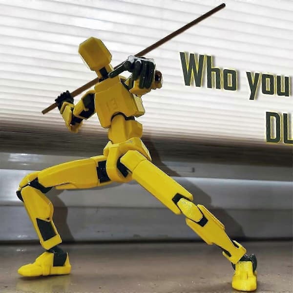 Titan T13 Leddelt Robotfigur - 3D-printet Action Samleobjekt yellow black