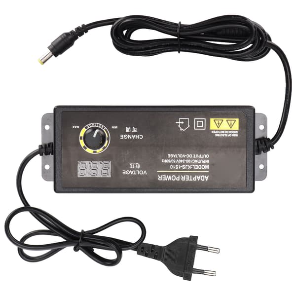 Strömadapter Justerbar Spänning Hastighetsreglering 3‑24V 4A 90W LED Digital Display Adapter 100‑240V EU-kontakt