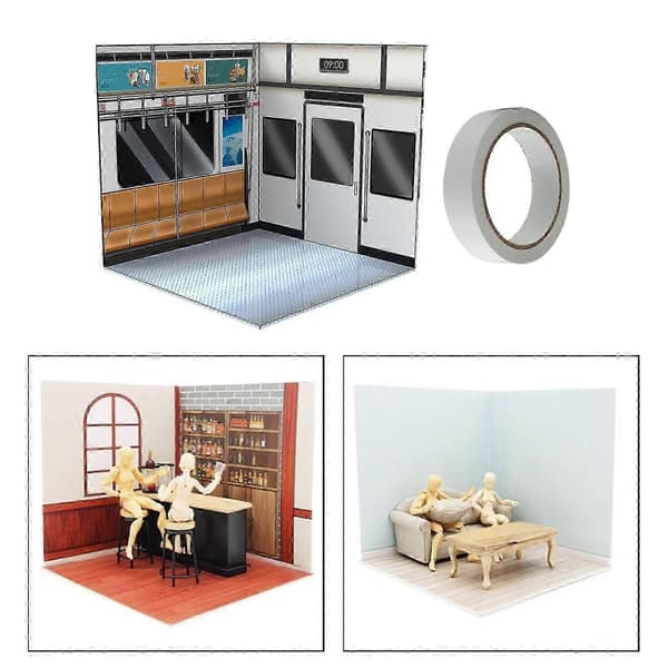 1/12 Skala Display Baggrund til Miniatur Actionfigurer & Trykstøbte Biler - Organiser Din Samling Metro