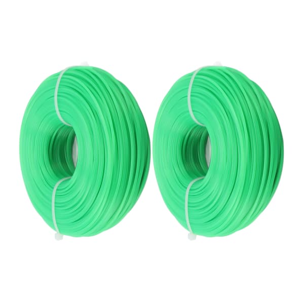 2 stk. Græstrimmer Line Spole Nylon til Elektrisk Havetrimmer 100 meter 1,6 mm Grøn