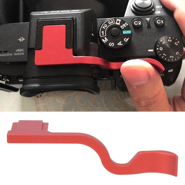 CNC Aluminium Legering Hånd Tommelfingergreb Hot Shoe Mount Holder Beslag til Nikon Z6 Z7 rød