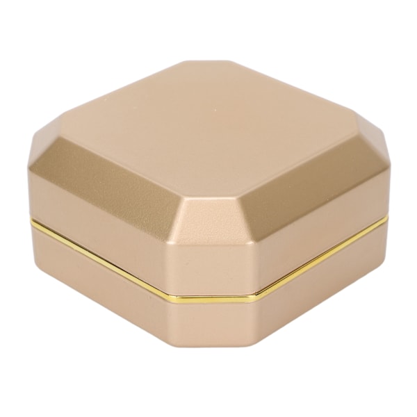 LED Armbandsförvaringslåda Bärbar Elegant Smyckesarmband Displayfodral Organizer för Bröllopsförslag Guld