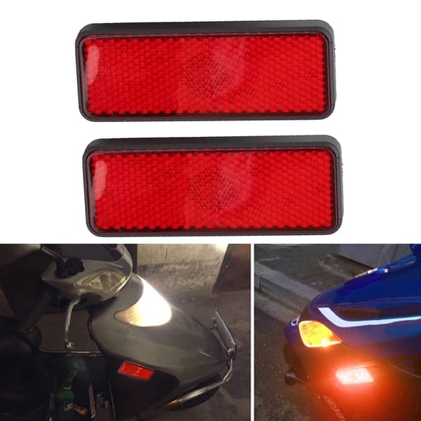 Par Universal Motorcykel LED Reflektor Körning Bakre Broms Bakljus