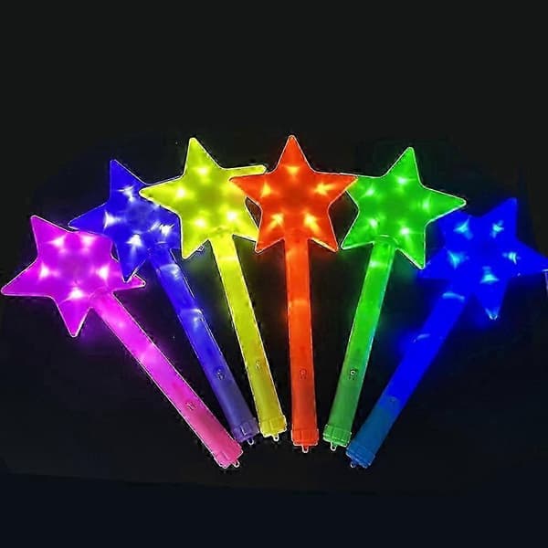 5-pack LED-ljusstavar med stjärnor för fester och evenemang
