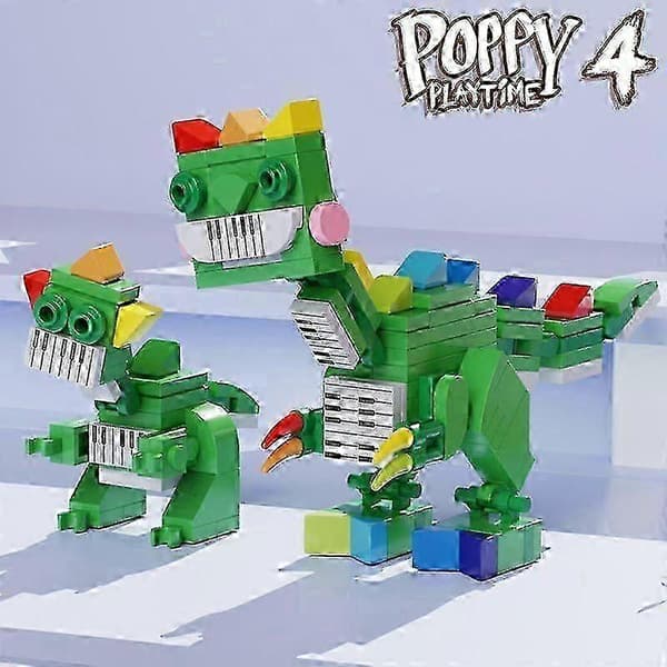 Pianosaurus Actionfigurer Byggeklodser 15 cm Smilende Væsner Legetøj 2 stk.