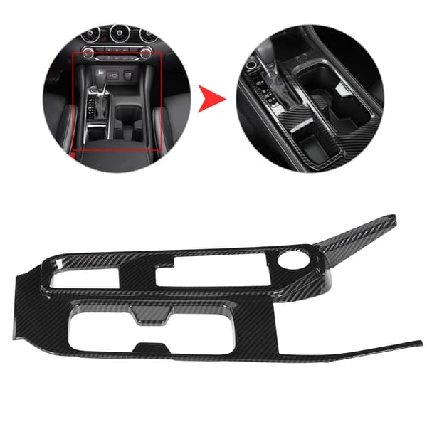 Kolfiber Central Kontroll Växelspak Panel Skydd Trim Passar Nissan Sylphy Sentra 2020