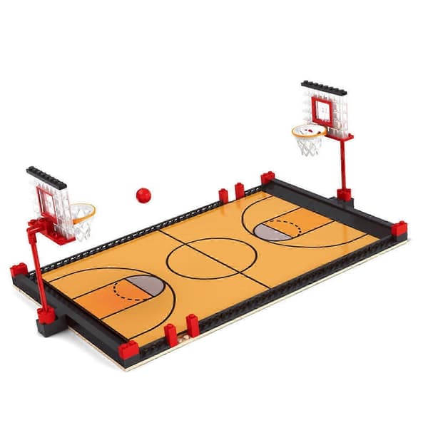 Barnleksaker Stort basketplanblockmontering Barnsportleksaker DIY-kompatibla stora basketplansportplanblock