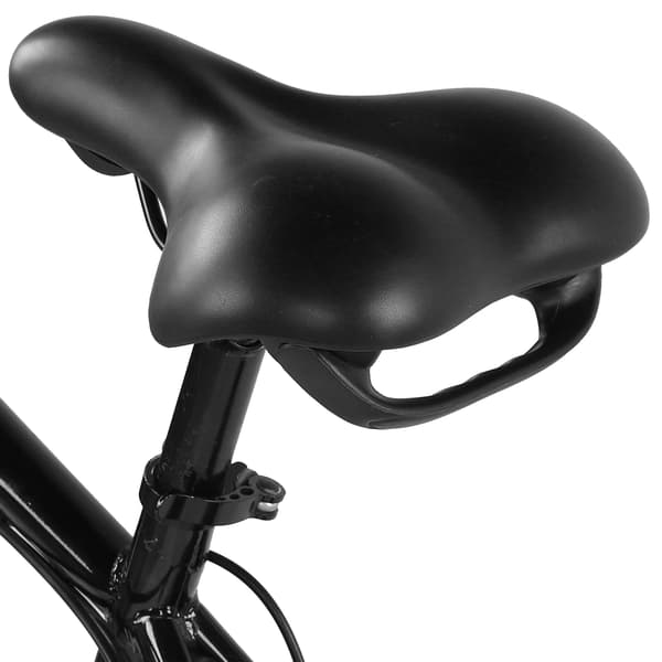 Ergonomisk PU-læder sæde til mountainbike med støddæmpning - Sort