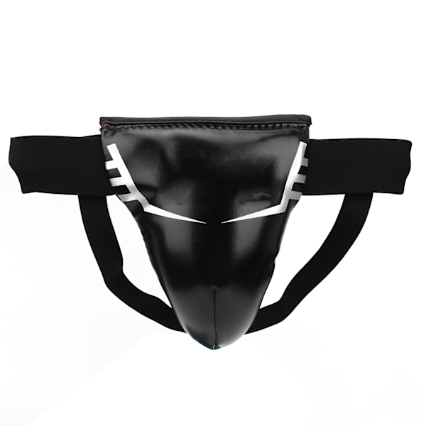 Grenskydd Svart PU Boxning Sanda Skrotchskydd Jockstrap Cup för 5‑9 Barn