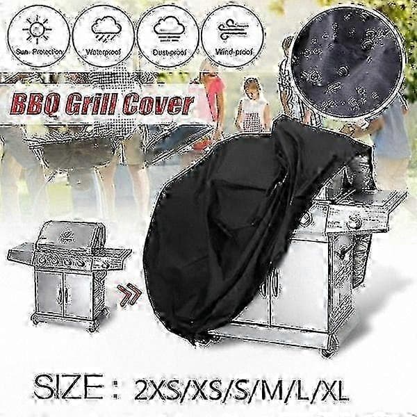 Vandtæt grillovertræk til udendørs beskyttelse mod støv og regn passer til de fleste griller black L-145x61x117cm