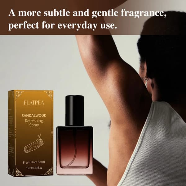 Sandelträ Uppfriskande Spray — Träig & Frisk Kroppsdeodorant Spray (15ml)