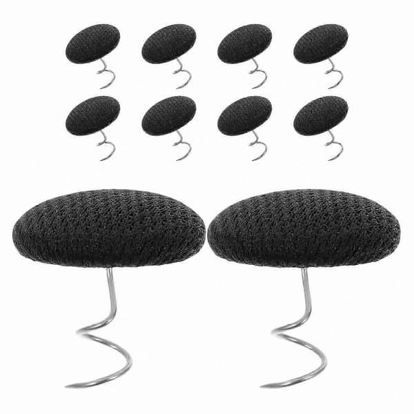Møbelstifter i rustfrit stål til sengekapper, skridsikre drejestifter, 2,35x2,00x2,00cm, 10 stk. Black 2.35X2.00X2.00CM