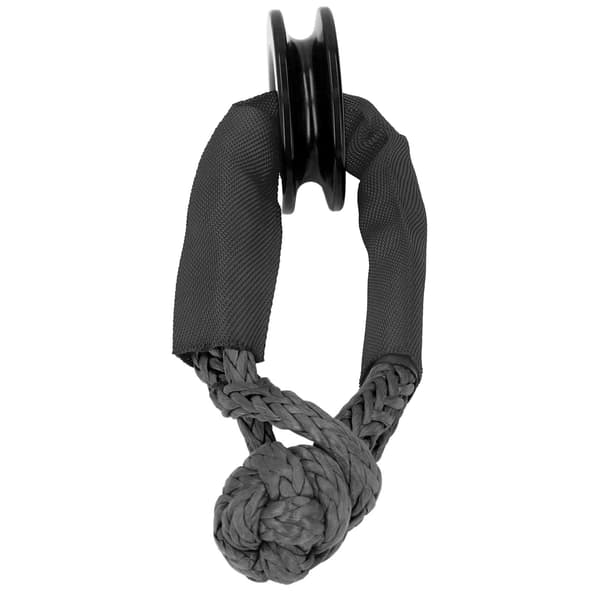 Recovery Ring Kit Syntetisk Soft Shackle Reb Aluminium Legering Snatch Ring til ATV UTV SUV Truck Sort