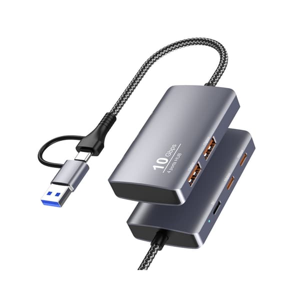 USB 3.2 Gen 2-hub, USB-hub, 10G höghastighets expansionsdocka USB 3.2 Gen 2 Type-C-hub