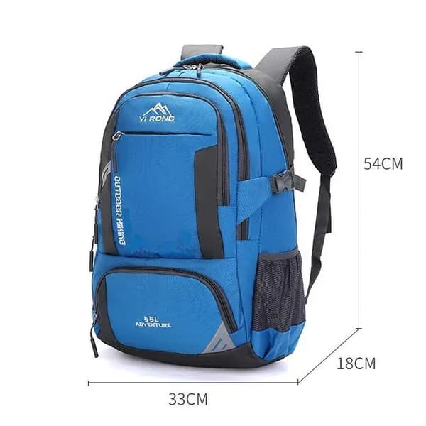 【03】55L Waterproof Hiking Backpack Lightweight Camping Backpack Women Men Durable Daypack (Black, 55L) Blue-green