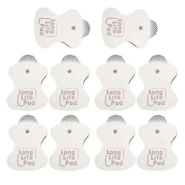 【03】10x elektrodeerstatning til Omron Massageapparater Long Life Pad 10 stk
