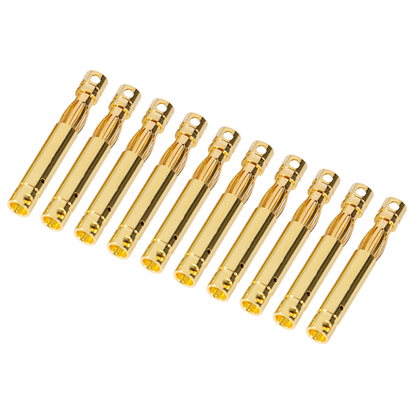 10 par 4 mm guldkugle stik bananstik adapter til RC batteri ESC motor